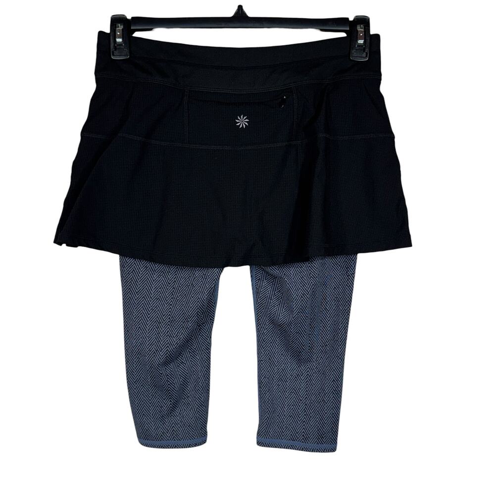 Athleta Small Warrior 2-in-1 Sport Knicker Leggings Skirt Stretch Pull-On Pocket - Picture 3 of 8